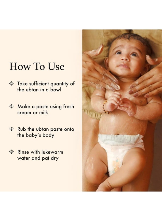 Old School Rituals Handmade by Grandmas Baby Ubtan (Natural Bath Powder) | 250 Grams | Blend for Gentle Exfoliation & Nourished Skin | Ubtan for Kids | Baby Bath Powder for Glowing Skin, Tan Removal, & Skin Lightening| Pure & Natural Ingredients - Image 3